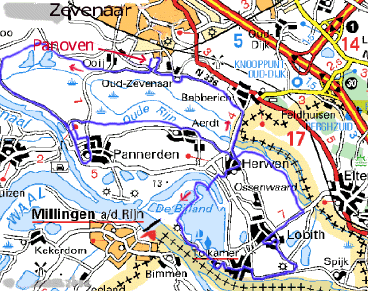 Route fietsroute "Met de peilstok in rivier en land"