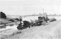Treinpont en haven Welle bij Spijk 1912